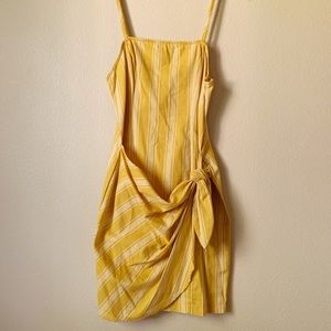 Linen wrapped mini dress